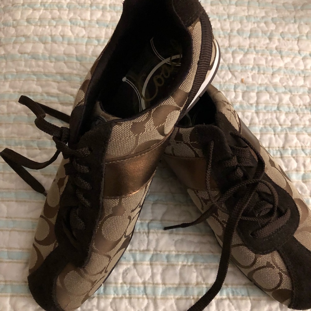 Brown Coach Signature Sneakers